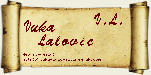 Vuka Lalović vizit kartica